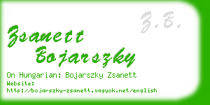 zsanett bojarszky business card